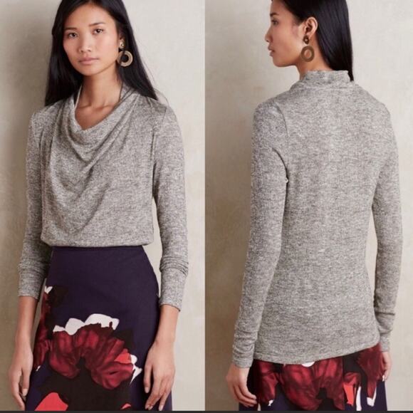 Anthropologie Deletta Metallic Shimmer Sweater - Picture 1 of 7